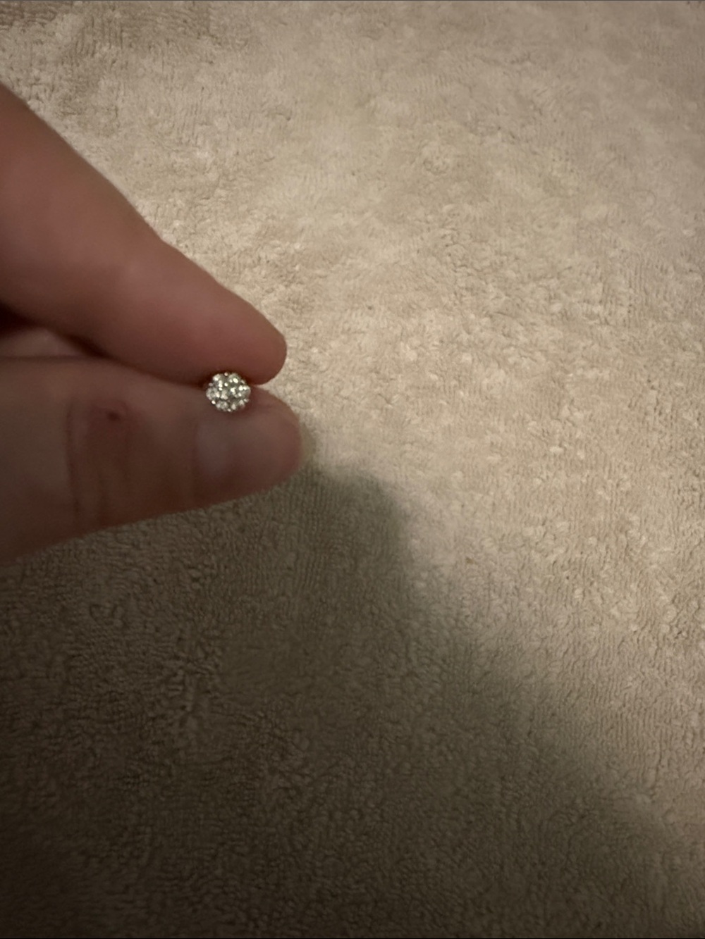 Diamond 10k White Gold Single Earring